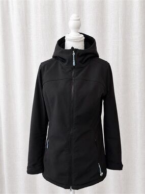 Women's Black Hooded Utility Jacket